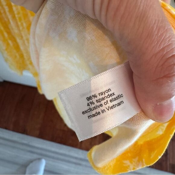 NWT Lane Bryant 1x 18 20 Yellow Floral Dress - Picture 7 of 8